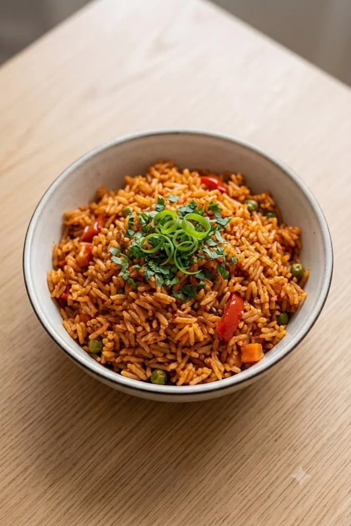 Jollof Rice menu presentation