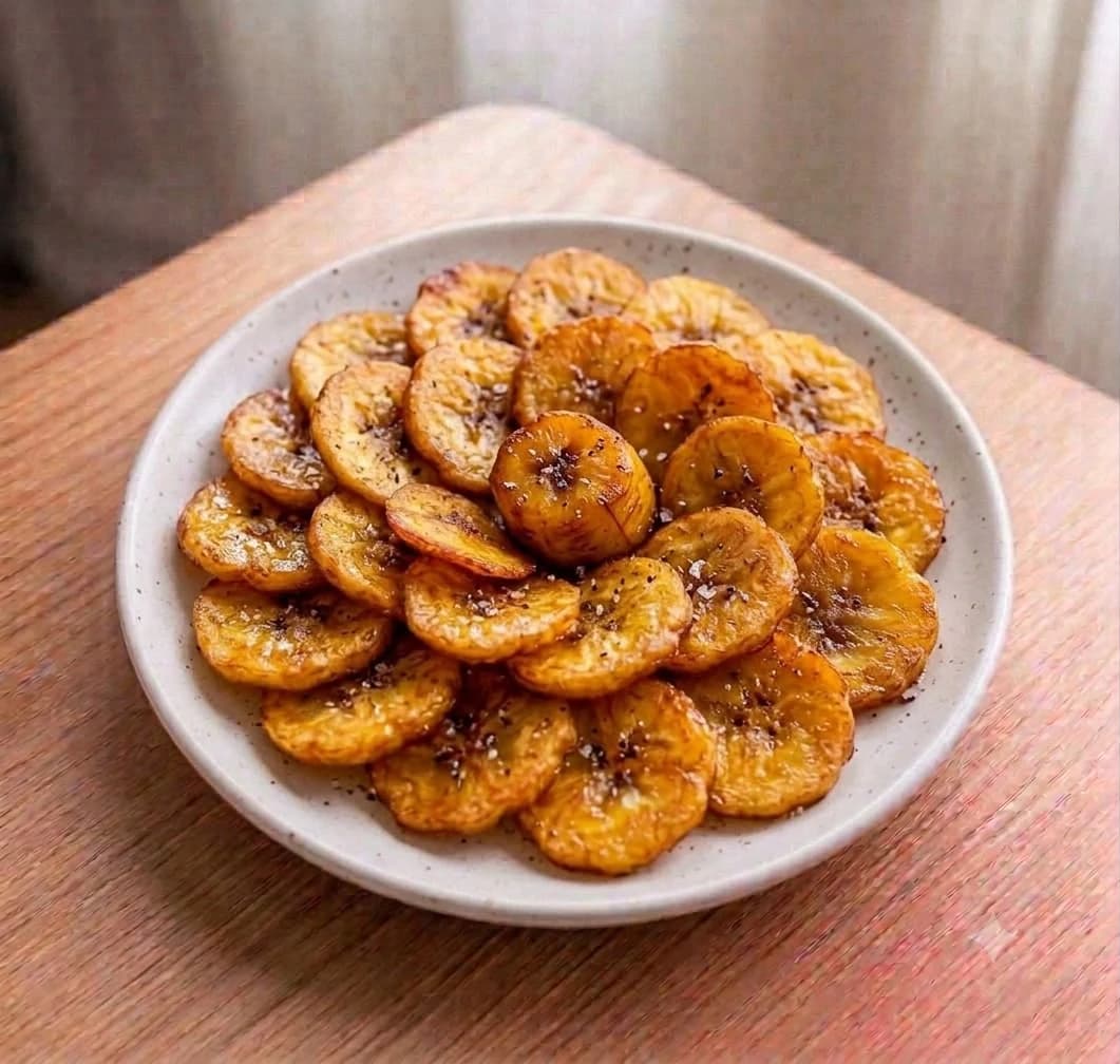 Sweet Plantain Crisps prepared by FEEDARR