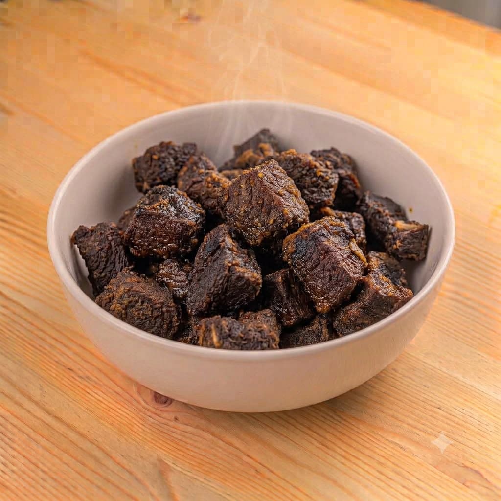 Fried Meat (Peppered) prepared by FEEDARR
